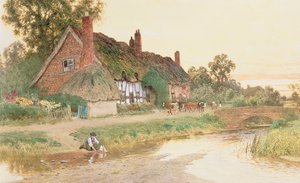 Zeilen met de boot door Arthur Claude Strachan