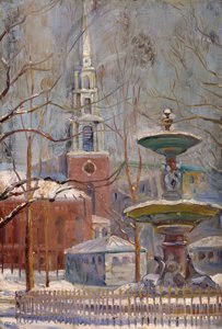Park Street bij Boston Commons, c.1910-20 door Arthur Clifton Goodwin