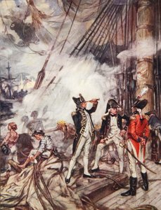 Admirals All, illustratie uit Drakes Drum en andere liederen van de zee door Henry Newbolt (1862-1938) uitgegeven 1905 door Arthur David McCormick