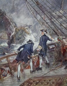 Hawke, illustratie uit Drakes Drum en andere liederen van de zee door Henry Newbolt (1862-1938) uitgegeven 1905