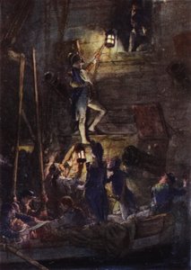 Nelson gaat aan boord van de Theseus om zijn arm te laten amputeren