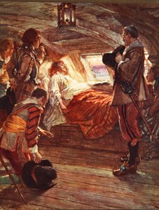De dood van admiraal Blake (1599-1657) illustratie uit 