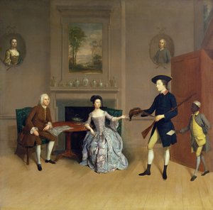 John Orde, met zijn vrouw Anne, en zijn oudste zoon, William, van Morpeth, Northumberland, c.1754-56