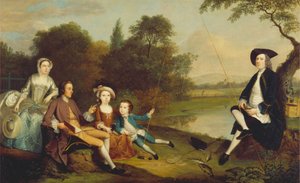 Portret van een Familie, Traditioneel Bekend als de Familie Swaine van Fencroft, Cambridgeshire