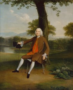 Portret van een zittende heer door Arthur Devis