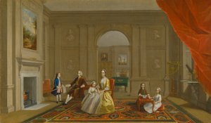 De Familie John Bacon door Arthur Devis