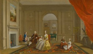 De familie John Bacon door Arthur Devis