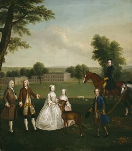 Thomas Lister en familie in Gisburne Park, 1740-41