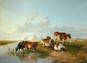 Landschap met vee bij Wool, Dorset