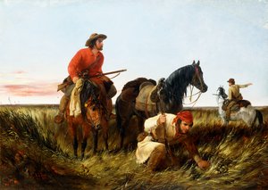 Trappers Volgen het Spoor: In Fout, 1851 door Arthur Fitzwilliam Tait