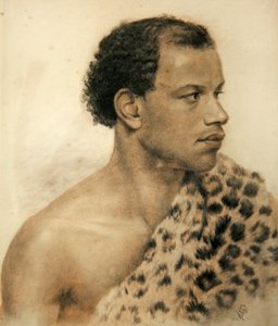 Portret van een Afrikaan door Arthur George Walker