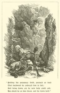 Sir Calidore, Ridder van beleefdheid, Beest met duizend tongen door Arthur George Walker