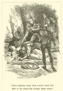 Sir Calidore, ridder van hoffelijkheid, in het hol van de bandieten door Arthur George Walker