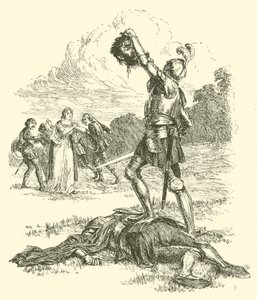 De avonturen van Sir Artegall, De Tiran Grantorto (gravure) door Arthur George Walker