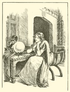De Legende van Britomart, Britomart en de Magische Spiegel (gravure) door Arthur George Walker