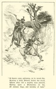 De Schildknaap van Lage Graad, De Reus met Vlammenogen (gravure) door Arthur George Walker