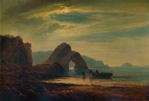 Gilters Point, Tenby, bij Maanlicht