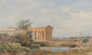 De Tempels van Paestum, 1843-44 door Arthur Glennie