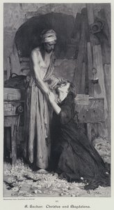 Christus en de Magdalena door Arthur Hacker
