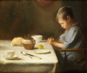 Dankgebed door Arthur Hacker