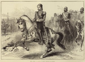 Abdul Hamid II, Sultan van Turkije, inspecteert zijn troepen
