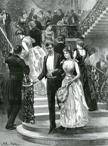 Naar beneden voor het avondeten. Mijn eerste bal door Arthur Hopkins