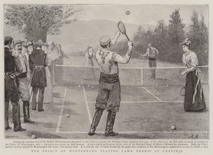 De Prins van Montenegro speelt Lawn Tennis in Cettinje door Arthur Hopkins