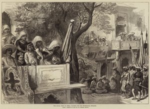 Het koninklijk bezoek aan India, wachtend op de Shahzadah, Gwalior
