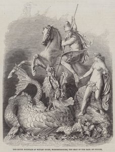 De Zuidelijke Fontein bij Witley Court, Worcestershire, het landgoed van de Graaf van Dudley