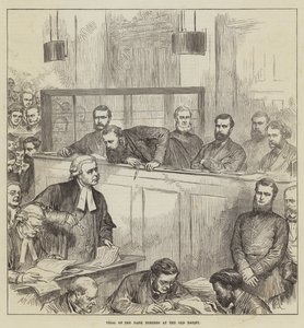 Proces van de Bankvervalsers bij de Old Bailey door Arthur Hopkins
