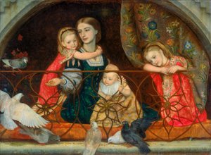 Mevrouw Leathart en Haar Drie Kinderen, c.1863-65