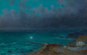 Nachtwerkers door Arthur Hughes