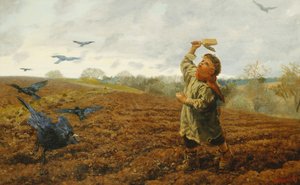 De Vogelverschrikker door Arthur Hughes