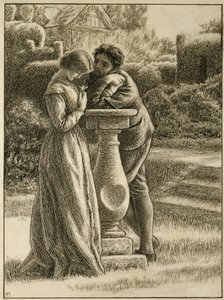 De wijzerplaat, 19e eeuw door Arthur Hughes