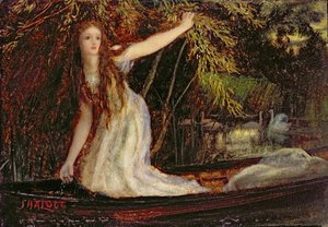 De Dame van Shalott door Arthur Hughes