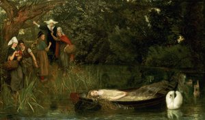 De Dame van Shalott, 1873 door Arthur Hughes