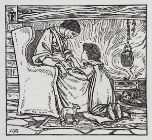 Hans Christian Andersen: Het meisje dat op het brood trapte door Arthur Joseph Gaskin