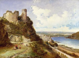Oberwesel Kasteel en Schonberg Rijn, Duitsland