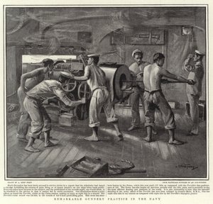 Opmerkelijke schietoefening in de marine door Arthur Kemp Tebby