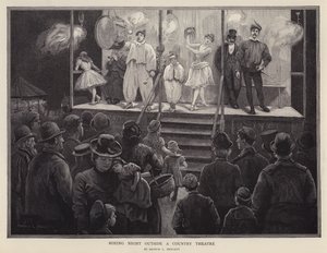Boksavond buiten een plattelandstheater door Arthur L. Hewlett