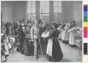 Keizer Franz Joseph met gevolg door Arthur Lajos Halmi