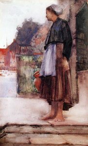 De Dochter van een Visser, Cancale, Normandië door Arthur Melville