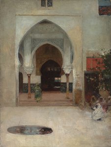 Studie voor "Aan de deur van het serail", ca. 1890 door Arthur Melville
