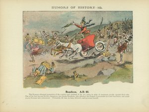 Boadicea. 61 na Christus (kleurenlitho) door Arthur Moreland