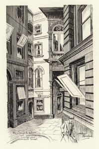 De George & Vulture vanuit George Yard, Lombard Street door Arthur Moreland