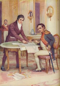 Fulton legt zijn onderzeeër uit aan Napoleon