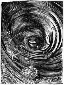 Een afdaling in de Maelstrom door Edgar Allan Poe door Arthur Rackham