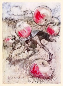 Appels vielen om mijn oren, uit Deel II: Een reis naar Brobdingnag in Gullivers Reizen door Jonathan Swift
