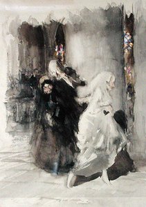 Op de bruiloft door Arthur Rackham