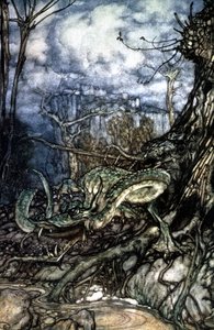Draak door Arthur Rackham